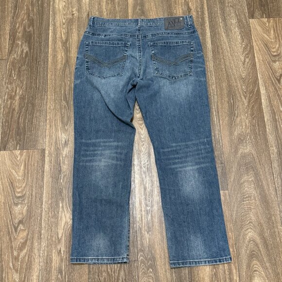 TK Axel Jeans Men's 32x30 Medium Wash Slim Straight Faded Stretch Denim Grunge - Picture 3 of 9